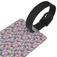 thumbnail image 3 of Sikiie Skull flower leaf Plaid Luggage Tags Privacy Cover ID Label Suitcase Tags Identifiers For School Bags,Suitcases, 3 of 7