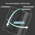 thumbnail image 2 of Case for Samsung Galaxy Tab S9 Fe + / Tab S9 Plus Case 12.4 inch 2023 Kids Friendly Protective Case with Kickstand / S Pen Holder / Shoulder Strap for Galaxy Tablet S9 FE+ / S9+ (Black), 2 of 6