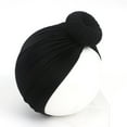 thumbnail image 3 of SPRING PARK Baby Girl Boy Cute Solid Color Donuts Turban Knot Headdress Headwear Wrap Hat Wrinkle Cap, 3 of 7