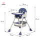 thumbnail image 5 of Silla Periquera Alta Komfort para Bebé Charola Altura Ajustable Gris, 5 of 5