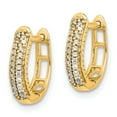 thumbnail image 2 of 10k Polished Diamond Hinged Hoop Earrings, 2 of 3