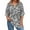 Dark Gray, variant on Mlqidk Womens Plus Size Summer Tops 4x-5x Sexy V Neck Shirts Floral Graphic T-Shirt 3/4 Sleeve Tunics Shirts Loose Casual Tunic Tops Blue L