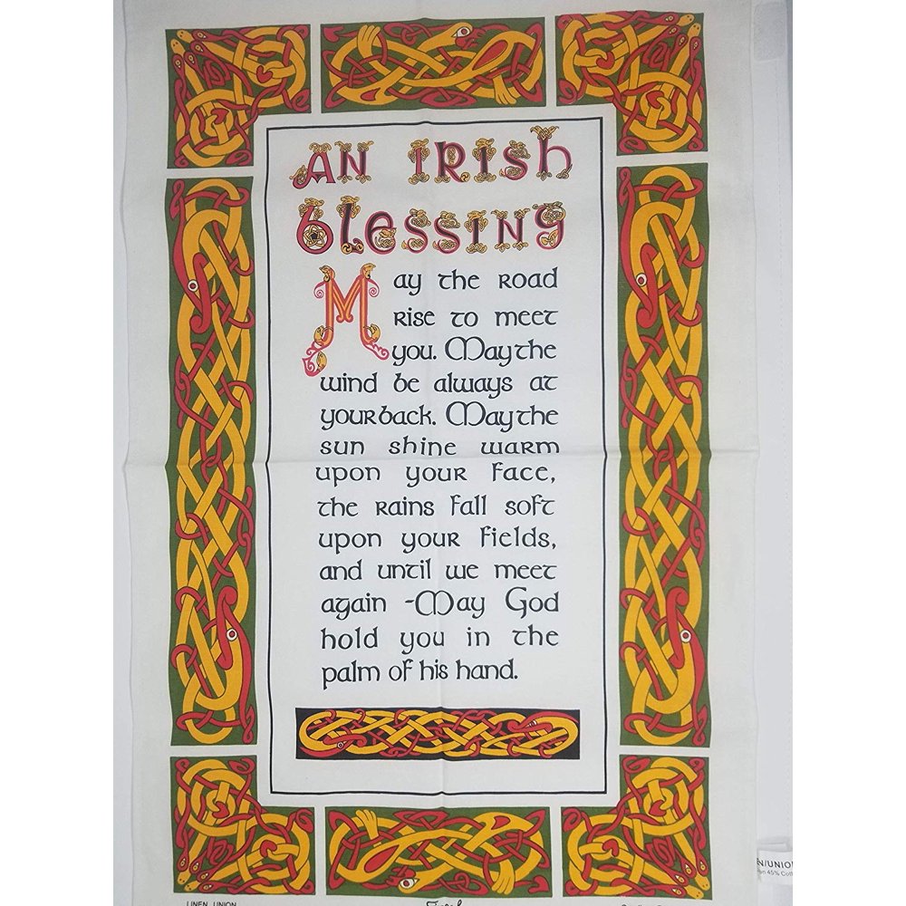Charles Gallen Linen Irish Blessing Kitchen Tea Towel