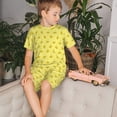 thumbnail image 4 of Balery Cheese 1 Conjunto de Pijama Infantil de Manga Corta con Estampado – Ropa de Dormir de Algodón Suave-Small, 4 of 6