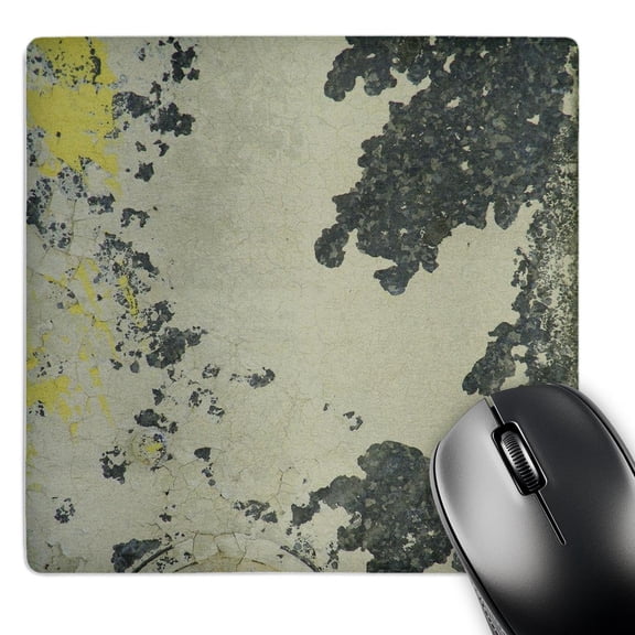 3dRose, Gray and Black Wall With Yellow, MousePad