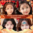 thumbnail image 4 of Pegatinas de maquillaje para cejas y frente con purpurina para niños de Año Nuevo, pegatinas faciales, estilo antiguo Hanfu, para espectáculos en escena, impermeables y lavables., 4 of 7