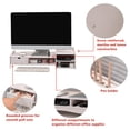 thumbnail image 3 of HLONK Kabuer Office Wood Desk Organizer  Top Monitor Stand Riser  Multifunctional Storage Desktop Shelf, 3 of 5