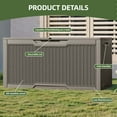 thumbnail image 2 of Uforic 100 Gallon large Deck Box, Outdoor Resin Storage Box, Outdoor Container for Patio Garden, Waterproof, Lockable, Light Brown, 2 of 8