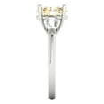 thumbnail image 3 of Clara Pucci 14K White Gold 2.5ct Morganite Three-Stone Ring for Women, 3 of 7