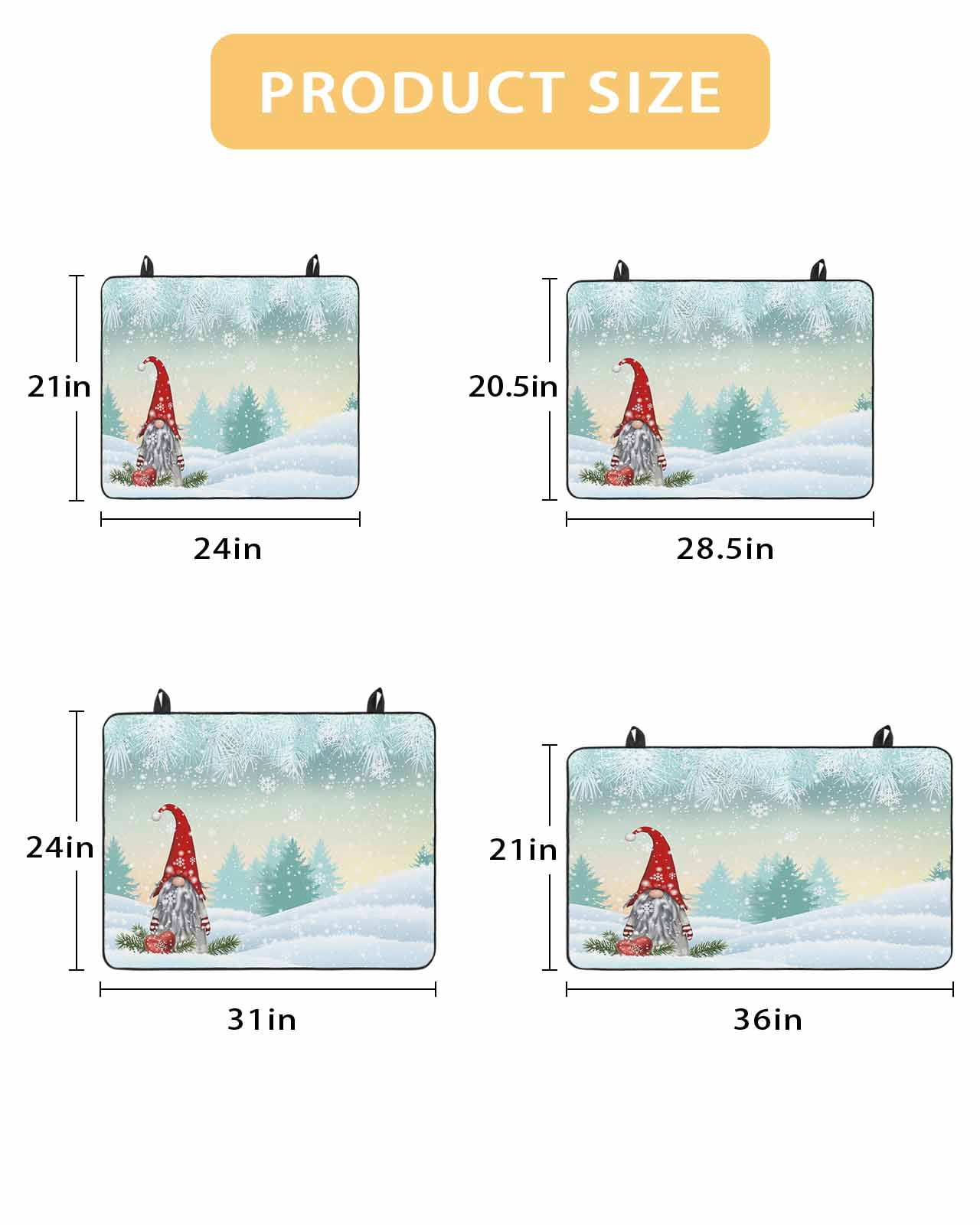Large Induction Cooktop Protector Mat Turquoise Christmas Stove Top Covers for Electric Stove, Gnomes Snowflake Xmas Tree Winter Decorative Stove Burner Cover Mats, Glass Top Stove Cover