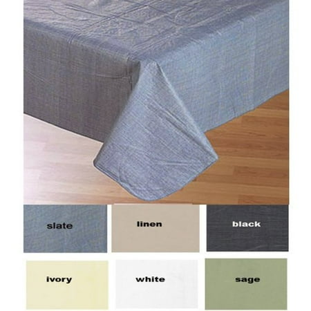 

Simple Elegance by Bon Appetit Solid Color Vinyl Tablecloth with Polyester Flannel Backing - Ivory (70 Round)