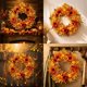 thumbnail image 5 of Artificial Fall Sunflower Wreath With Maple Leaves Plastic Fall Floral Wreath For Front Door Home And Thanksgiving Decor, 5 of 6