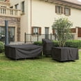 thumbnail image 4 of Cubierta para exteriores, cubierta para mesa y silla, cubierta cuadrada para muebles de jardín y exteriores, cubierta impermeable para muebles, cubierta antipolvo, 4 of 5
