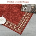 thumbnail image 5 of HOMERRY Runner 2' x 6' Rug Washable Modern Geometric Border Hallway Runner Indoor Carpet for Doorway, Red, 5 of 6