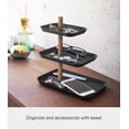 thumbnail image 4 of Yamazaki Home Three-Tier Accessory Tray, Walnut, Steel, 4 of 7