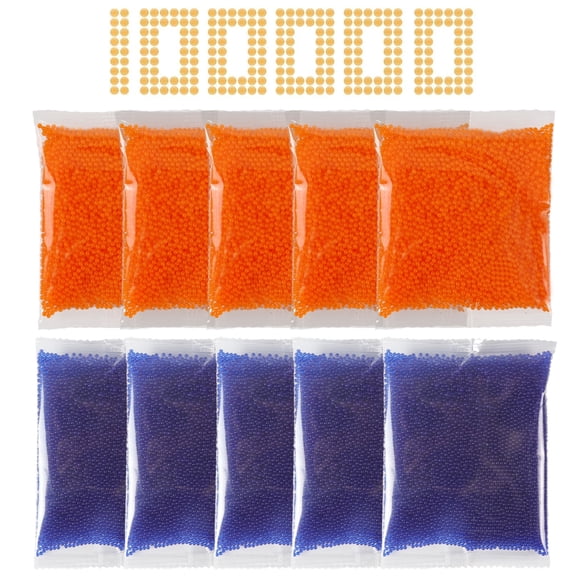 NOKIMAX Gel Ball Blaster Refill 100,000 PCS – 10 Pack Refill, 7-8mm Orange Blue Outdoor, Ages 14 Years