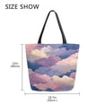thumbnail image 5 of Large Canvas Bag 13.5x5.1x15 Inch Canvas Bag Shopping Canvas Bag Suitable For Outing Shopping Travel Out Of Large Capacity Storage Purple Cloud Cartoon, 5 of 9