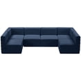 thumbnail image 4 of Meridian Furniture Quincy Navy Velvet Modular Sectional, 4 of 13