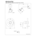 thumbnail image 2 of Kingston Brass KB1638TSO  Single-Handle Pressure Balanced Shower Faucet, Trim Only, Brushed Nickel, 2 of 4