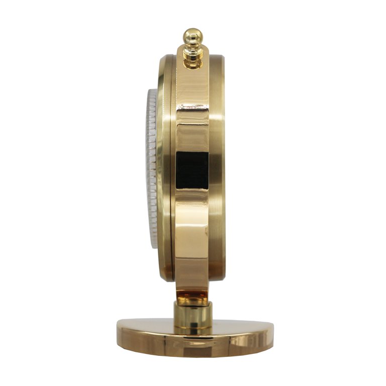 Seiko Brass World Time Desktop Clock, Metal Case, Quiet