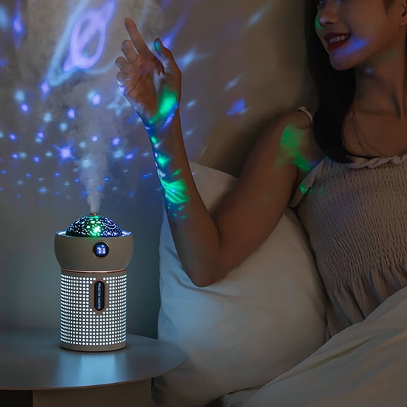 Aooww 630ml Night Humidifier For Kids,Cool Mist Humidifier For Kid Bedroom, 360°Rotation Projection , Whisper-Quiet, Waterless Auto-Off, Gift For Kids