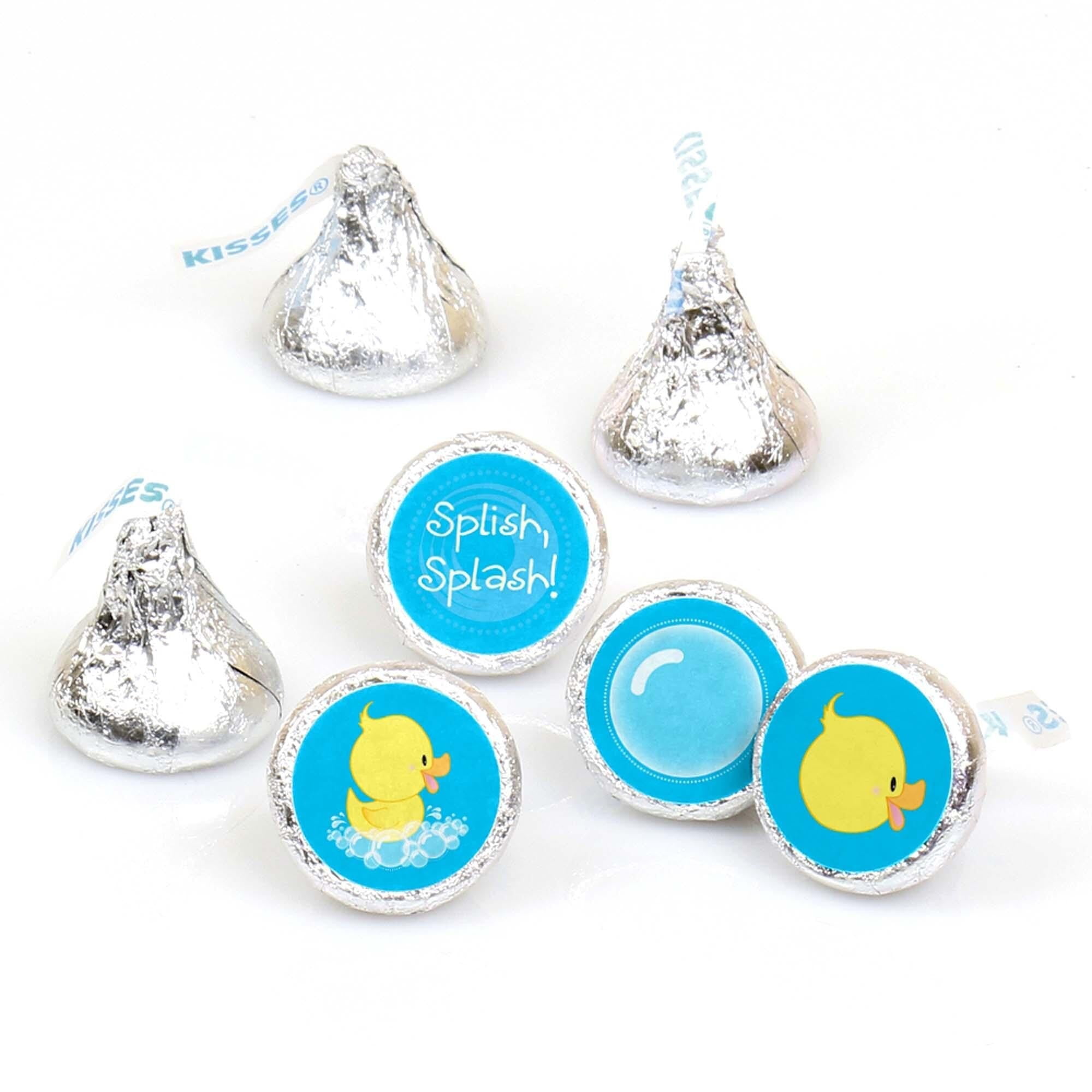 Big Dot of Happiness Ducky Duck - Baby Shower or Birthday Party Candy Sticker Favors - Labels Fit Hershey's Kisses 108 Ct