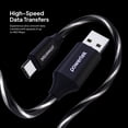 thumbnail image 5 of Powertek Light-Up USB-A to USB-C Charging Cable, 5 ft, Black, 5 of 7