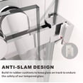 thumbnail image 4 of UKD01 61 to 65 in. x 66 in. H Frameless Double Sliding Shower Door in Chrome with 3/8 in. (10mm) Clear Glass, 4 of 7