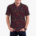 thumbnail image 2 of Cauagu Music Print Men's Polo Shirts, Short-Sleeve Polo Shirts for Men Performance Golf Shirt Athletic Casual Collared T-Shirt-X-Large, 2 of 8