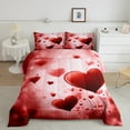 thumbnail image 2 of Homewish Teens Female Men Romantic Couple Lover Bedding Comforter Set 2pcs,Red Love Heart Print Twin Comforter Sets Microfiber,Happy Valentine'S Day Breathable Bedding Set,Super Cozy Room Decor, 2 of 8