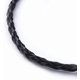 thumbnail image 3 of 100 piezas de 17 pulgadas de cuero sintético negro, cadena de cuerda de 3 mm para mujeres y hombres., 3 of 4