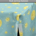 thumbnail image 4 of Night Dog Crate Cover, Pattern of Theme Cartoon Moon and Stars Sleep Time Illustration, Easy to Use Pet Kennel Cover Small Dogs Puppies Kittens, 7 Sizes, Seafoam Pastel Yellow, by Ambesonne, 4 of 6