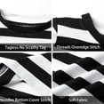 thumbnail image 2 of LittleSpring Boys Long Sleeve T-Shirts Little Kids Crew Neck Classical Striped Tees Tops Casual Black 5T, 2 of 6