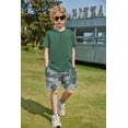 thumbnail image 5 of Arshiner Boys Summer Clothing Sets 3-button Short Sleeve Tee and Shorts Casual Outfits, 5 of 7