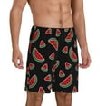 thumbnail image 2 of Kdxio Watermelon Print Mens Sleep Shorts Bottoms Soft Comfy Pajama Wear Pants with Drawstring Pockets, 2 of 7