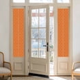 thumbnail image 2 of Orange Morocco Window Privacy Film, Geometric Leaf Diamond Lattice Abstract Static Cling UV Sun Blocking Heat Control Window Tint, Non-Adhesive One Way Windows Privacy Cover 17.7''x78.7'', 2 of 7