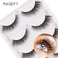 thumbnail image 5 of 5piar3d Lashes Natural Thick False Fake Eyelashes Eye Lashes Makeup Extensions, 5 of 5