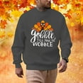 thumbnail image 2 of Mens Lined Sweatshirts Thanksgiving Turkey Plus Size Hoodless Fashion Holiday Logo Print Mens Work Clothing,GY2,2XL, 2 of 4