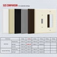 thumbnail image 3 of ENERLITES Combination Toggle Switch/Decorator Switch Plate, Double Wall Plate, Midsize 2-Gang, Polycarbonate Thermoplastic, 881131M-LA, Light Almond, 3 of 5