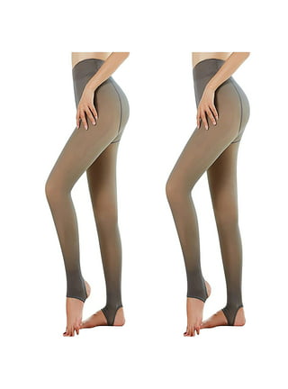  Fleece Lined Tights Sheer Women Winter Warm Thick Thermal  Velvet Pantyhose Leggings 3Black X-Large/XX-Large