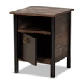 thumbnail image 2 of Mesita de noche Baxton Studio Vaughan Modern Wood Marrón/Negro, 2 of 9