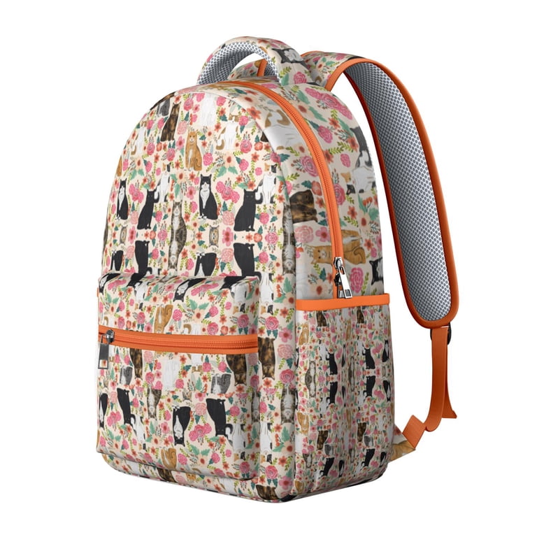 Fashion Backpack Purse Women Rainbow Cat Moon Star Casual Travel School Amazon.com: Unicorn Cat Rainbow Cloud Womens Backpack Purse  main image 4