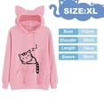 thumbnail image 2 of Sudaderas con capucha Linda oreja de gato novedad impresa sudadera con capucha de manga larga con capucha de gato, 2 of 5