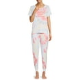 thumbnail image 2 of Secret Treasures Women's and Women's Plus Pajama Short Sleeve Top and Pants, 2 Piece, 2 of 5