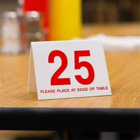 Cal Mil Number Tents - Cal Mil 234 Break Resistant Number 1-25 Tents, Red - Red