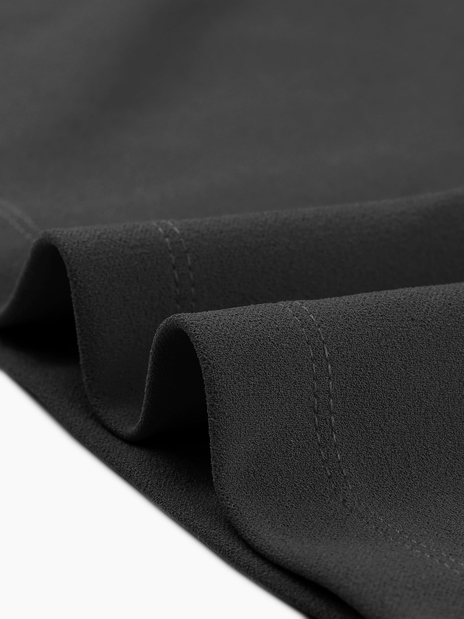 Unique Bargains Women's Sheath 3/4 Sleeves Stand Collar A-Line Dress L Black