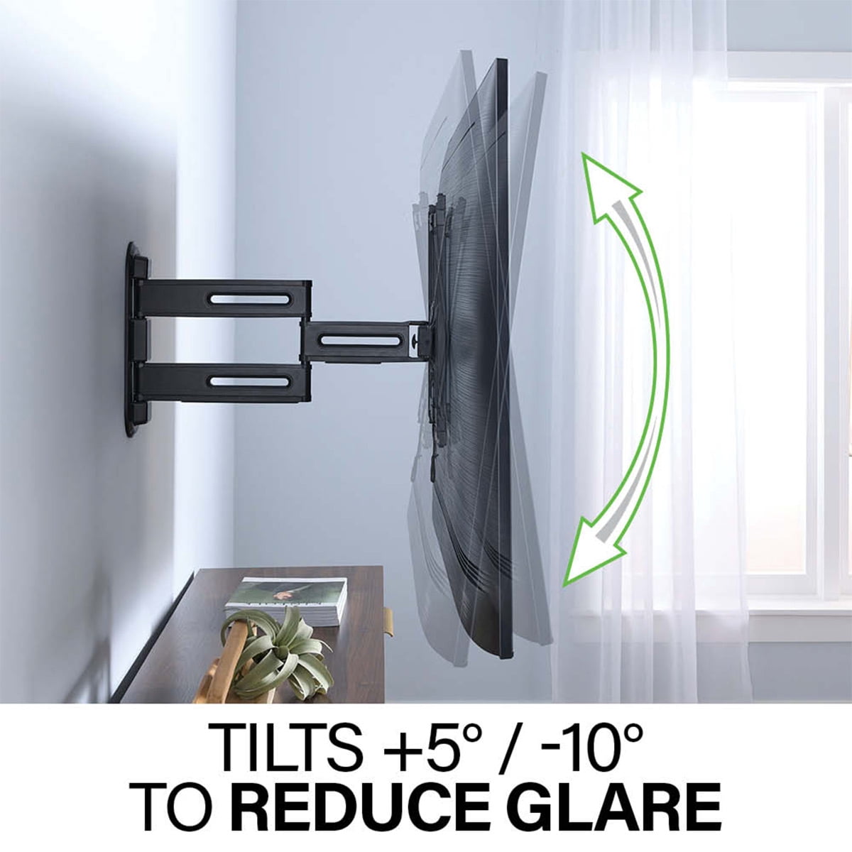 SANUS Height Adjustable Full Motion TV Wall Mount for 32” to 65” TVs