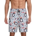 thumbnail image 1 of Fotbe I Love USA Pantalones Cortos de Pijama para Hombre, Ropa de Dormir, Pantalones de Pijama Cortos para Hombre-4X-Large, 1 of 6