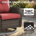 thumbnail image 6 of Giantfurnni Patio Furniture Wicker Swivel Rocking Glider Chair High Back Outdoor Rattan Rocker Set of 2 for Porch Backyard, 6 of 9