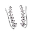 thumbnail image 2 of Pendientes de puños de oreja jinwen 2 piezas Regalo de joyería blanco, 2 of 8